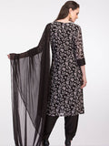 BLACK GRACEFUL AND COMFORTABLE CASUAL WEAR READY MADE SUIT - Asian Party Wear