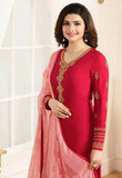 5554 RED KASEESH JANNAT EMBROIDERED GEORGETTE PRACHI DESAI STRAIGHT SALWAR SUIT - Asian Party Wear