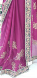 Grape Compote Plum Ethnic Pakistani Party Wear Saree - Asian Party Wear