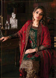 Dark Green & Red Pakistani Ethnic Style Suit - Asian Party Wear