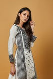 JET STREAM WHITE LINEN PAKISTANI WINTER SALWAR SUIT - Asian Party Wear