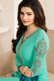 LIGHT GREEN KASEESH JANNAT EMBROIDERED GEORGETTE PRACHI DESAI SALWAR SUIT - Asian Party Wear