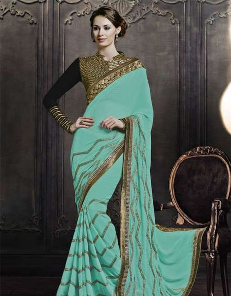 Z22524 NARGIS FAKHRI FEROZI 5062 HEROINE DRAMATIC SAREE - Asian Party Wear