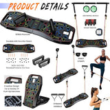 LALAHIGH Portable Exercise Equipment. 25 in 1 Work from Home Fitness with 22 Gym Accessories., Push Up Board with Resistance Bands, Ab Roller Wheel,Full Body Workout at Home