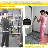 XonyiCos Exercise Resistance Bands Set for 5 Natural Latex Workout Bands with Handles for Working Out | Suitable for Pilates, Stretching, Physical Therapy, Yoga, Work from Home Fitness