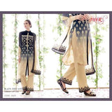 5303 Black, Grey And Cream Heer Designer Suit - Asian Party Wear