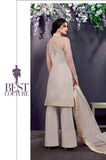 25001 SILVER HEAVY EMBROIDERED INDIAN WEDDING SALWAR SUIT - Asian Party Wear