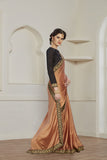 ZACS-607 COPPER SIMPLY ELEGANT PARTY WEAR READY MADE TRADITIONAL INDIAN SAREE - Asian Party Wear