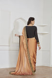 ZACS-607 COPPER SIMPLY ELEGANT PARTY WEAR READY MADE TRADITIONAL INDIAN SAREE - Asian Party Wear