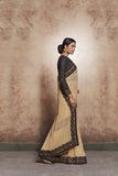 ZACS-604 STUNNING GOLD SHIMMER ASIAN WEDDING WEAR READY MADE SAREE - Asian Party Wear