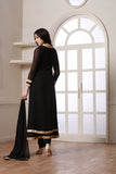 BLACK DESIGNER  ABAYA JILBAAB  OR STRAIGHT CUT READY MADE INDIAN SUIT - Asian Party Wear