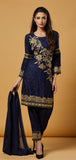 Designer Blue Embroidered Salwar Suit - Asian Party Wear