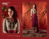 5610 RED AND GREY KIMORA HEER PARTY WEAR SALWAR KAMEEZ SUIT - Asian Party Wear