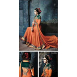 Orange Stunning Hariette Anarkali Salwar Suit 56012 - Asian Party Wear