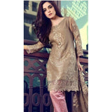 ZDS57005 DEEPSY BEIGE PINK COMBI LAWN/COTTON SALWAR KAMEEZ - Asian Party Wear