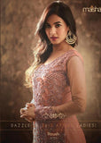 PEACH INDIAN PROM AND WEDDING TRAIL DRESS (2 weeks delivery) - Asian Party Wear