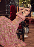 HOT PINK HEAVY EMBROIDERED INDIAN WEDDING & EVENING GOWN (2 week delivery) - Asian Party Wear