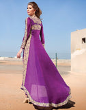 BEST SELLER 11058 PURPLE ME VOGUE EMPRESS STYLISH EMBRIODERED SUIT - Asian Party Wear