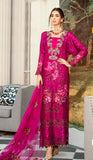 BURGUNDY PAKISTANI DESIGNER FAUX GEORGETTE SUIT - Asian Party Wear