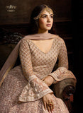 Ash Rose Net Georgette Heavy Embroidered Wedding Dress - Asian Party Wear