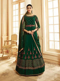 DARK GREEN INDIAN PAKISTANI WEDDING DRESS - Asian Party Wear