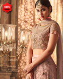 ASH ROSE PINK INDIAN BRIDAL WEDDING LEHENGA - Asian Party Wear