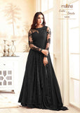 4606 BLACK MAISHA WEDDING WEAR ANARKALI STYLE GOWN - Asian Party Wear