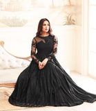 4606 BLACK MAISHA WEDDING WEAR ANARKALI STYLE GOWN - Asian Party Wear