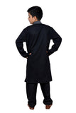 ZBAC-01 BLACK POLYESTER READY MADE BOYS WEAR SHALWAR KAMEEZ - Asian Party Wear