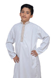 OFF WHITE YOUNG BOYS READY MADE SALWAR SUIT - Asian Party Wear