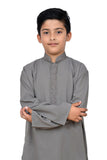 GREY POLYESTER READY MADE YOUNG BOYS SHALWAR SUIT - Asian Party Wear