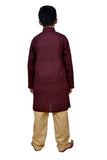 MAROON EMBROIDERED CHIKANKARI KURTA SHALWAR - Asian Party Wear