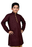 MAROON EMBROIDERED CHIKANKARI KURTA SHALWAR - Asian Party Wear