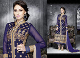 6201Blue Blossom LEO Designer Party Wear Suit - Asian Party Wear