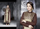 6202 Brown LEO Designer Party Wear Suit - Asian Party Wear