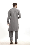 Grey Men's Shalwar Kameez Pakistani Casual Menswear - Asian Party Wear