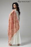 STUNNING OFF WHITE FLARED GEORGETTE READY TO WEAR DRESS - Asian Party Wear