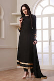 BLACK DESIGNER  ABAYA JILBAAB  OR STRAIGHT CUT READY MADE INDIAN SUIT - Asian Party Wear