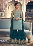 Teal Indian Party Wear Mother and Daughter Matching Dress (4 weeks delivery) - Asian Party Wear