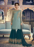 Teal Indian Party Wear Mother and Daughter Matching Dress (4 weeks delivery) - Asian Party Wear