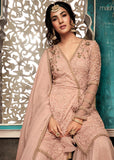 Peach Indian Pakistani Bridal Gharara Suit - Asian Party Wear