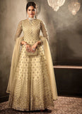 LUXURY GOLD HEAVY EMBROIDERED BRIDES WEDDING DRESS - Asian Party Wear