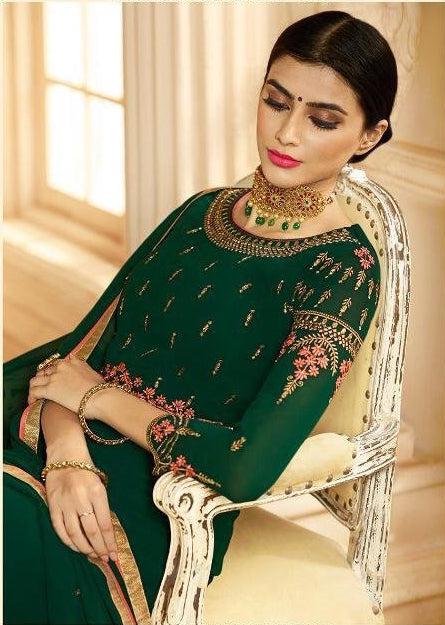 DARK GREEN INDIAN PAKISTANI WEDDING DRESS DARK GREEN INDIAN PAKISTANI WEDDING DRESS