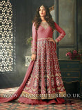 Rapture Rose Indian Party Wear Asian Anarkali Wedding Bridal Gown Dress - Asian Party Wear