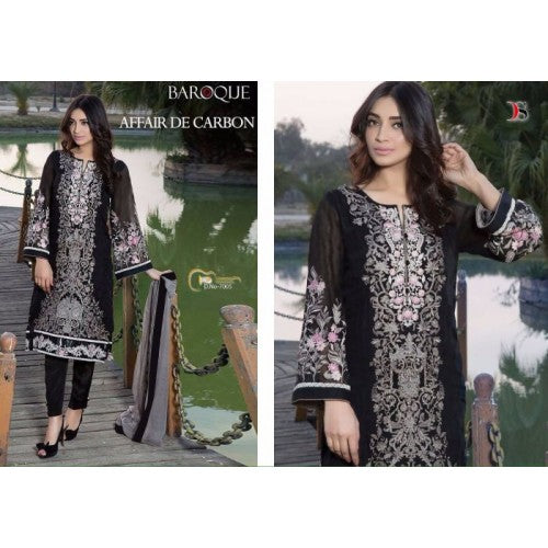 7005 BLACK DECENT GEORGETTE PAKISTANI STYLE SUIT - Asian Party Wear