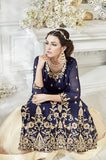 BLUE FLOOR LENGTH WEDDING AND BRIDESMAID LEHENGA - Asian Party Wear