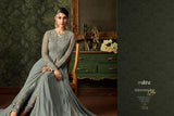 Grey New Indian Wedding Party Bridesmaid Designer Gown - Asian Party Wear