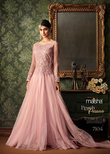 New Pink Indian Wedding Party Bridesmaid Designer Gown (3 weeks Delivery) - Asian Party Wear