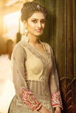 7107 BEIGE AAFREEN DESIGNER NET LEHENGA STYLE ANARKALI SUIT - Asian Party Wear