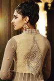 7107 BEIGE AAFREEN DESIGNER NET LEHENGA STYLE ANARKALI SUIT - Asian Party Wear